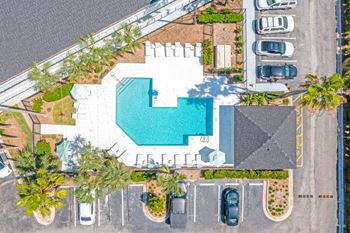 Aerial pool view