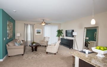 Mason apartment for rent - a living room with a couch and a table