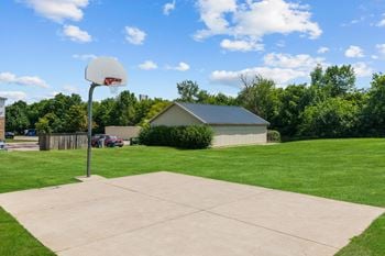 Open basketball court