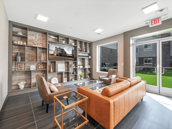 Club room with entertainment areas
