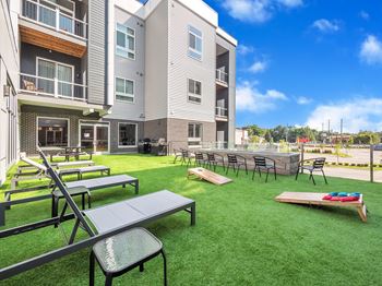 Courtyard with sun deck