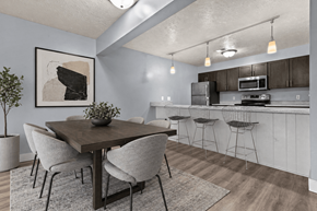 Lansing apartment for rent - A dining area with a table and chairs.
