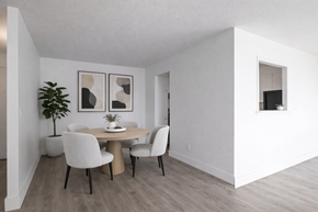 Southfield apartment for rent - A dining room with a table and chairs.