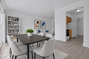 Southfield apartment for rent - A dining room with a table and chairs.