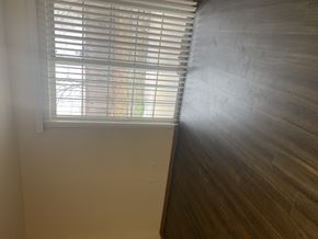 Washington apartment for rent - A window with blinds is open, letting in light.