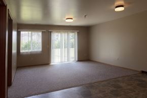 Mt. Vernon apartment for rent - A living room in a two bedroom, one story apartment.