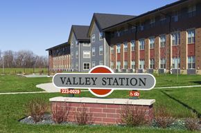 West Des Moines apartment for rent - A sign in front of a building that says Valley Station.