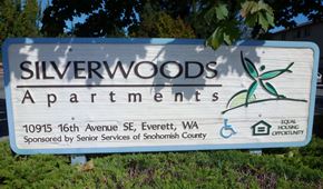 Everett apartment for rent - Silver Woods Sign