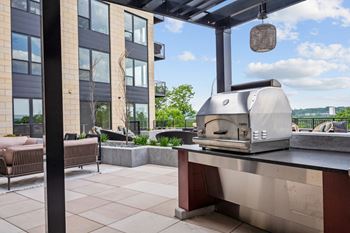 Spacious rooftop patio