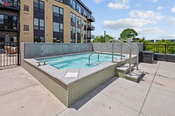 Sunny swimming pool area