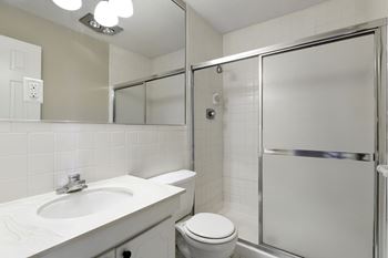 White cabinetry at axon green