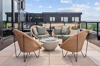 Rooftop lounge area
