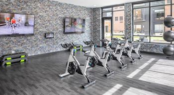 The gym at the residences at dockside