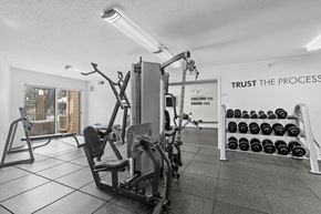 St Louis Park apartment for rent - Fitness center with weight lifting equipment and cardio equipment at Cityscape, St Louis Park, MN, 55416