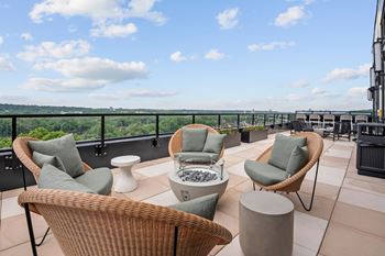 Open rooftop patio