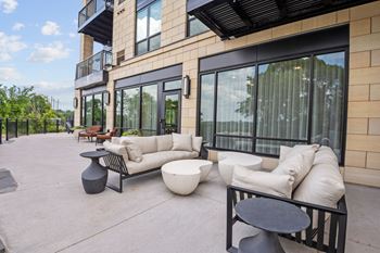 Stylish rooftop patio