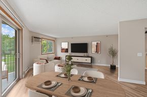 St. Louis Park apartment for rent - Kitchen, living room, and dining room in a newly renovated apartment home at Park Pointe Apartments in St. Louis Park, MN 55426