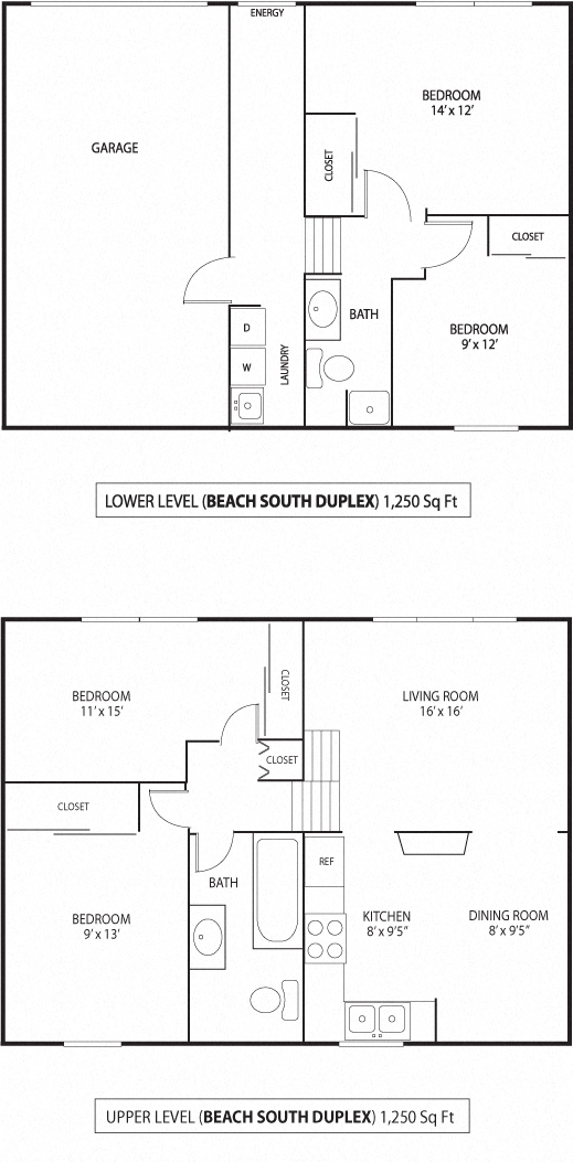 Floor plan for 4 beds, 1.8 baths, 1440 sqft