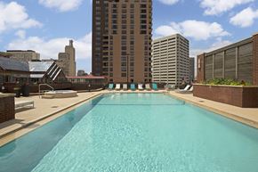 St. Paul apartment for rent - Rooftop Pool at Galtier Towers Apartments, Minnesota