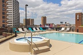 St. Paul apartment for rent - Rooftop Pool at Galtier Towers Apartments, St. Paul, MN, 55101