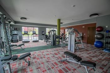 Fitness center with updated equipment