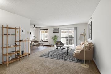 St. Louis Park apartment for rent - a living room with a couch and a chair and a rug