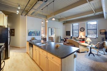 Lowertown loft kitchen