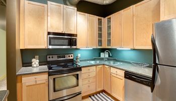 Lowertown lofts kitchen