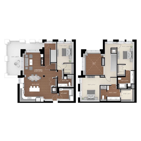 Floor plan for 3 beds, 3 baths, 2495 sqft