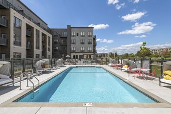 Sparkling outdoor pool 