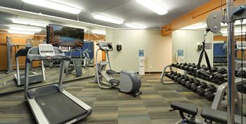 Fitness center with modern equipment
