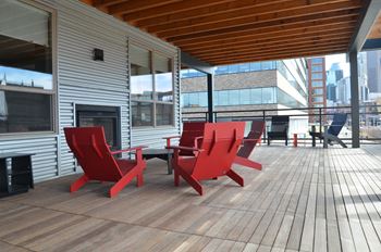 Outdoor lounge seating with fire pits