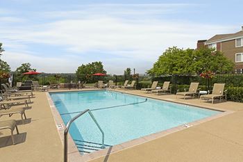 Extensive resort inspired pool deck