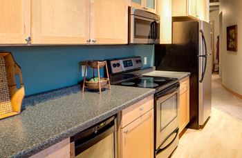 Lowertown lofts kitchen