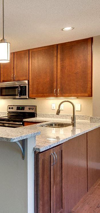 Granite countertops in select homes