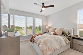 Rogers townhouse for rent - Bedroom With Ceiling Fan at Townhomes at Preserve, Rogers, MN
