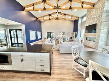 Clubroom with kitchenette