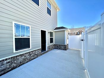 Private fenced patio