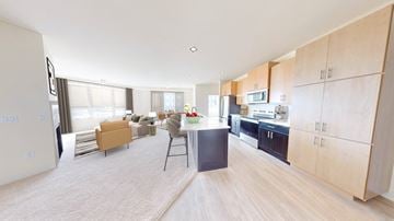 Brookfield apartment for rent - a kitchen and living room with a table and chairs