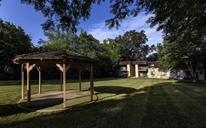 New Berlin apartment for rent - a gazebo with a house in the background
