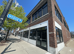 Buffalo apartment for rent - A street view of a building with a sign that says Hodge Me.
