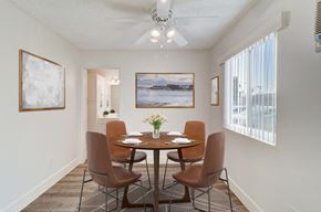 Fullerton apartment for rent - Dining Area of a 1 Bedroom at Moonraker Apartments