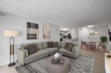 Eden Prairie apartment for rent - a living room with a couch and a coffee table