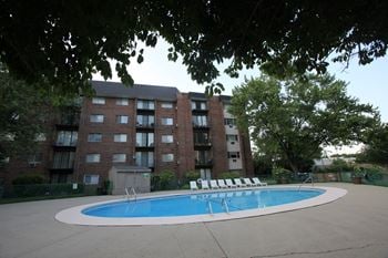 Sparkling outdoor pool