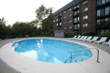Sparkling outdoor pool