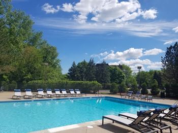 Heated outdoor swimming pool