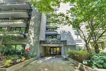 Vancouver apartment for rent - The entrance to a building with the sign 1735 West 14th Ave.