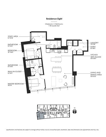 Floor plan for 2 beds, 2 baths, 1757 sqft