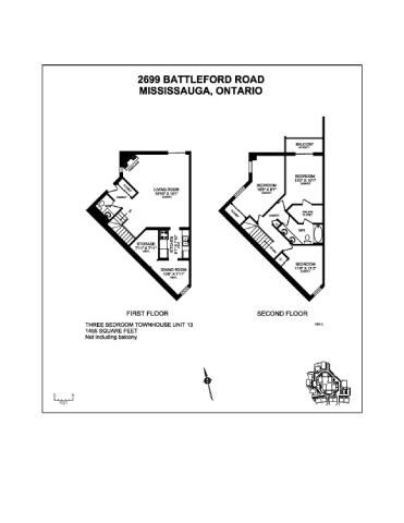 Floor plan for 3 beds, 2 baths