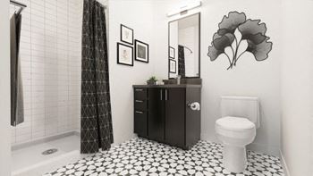 Spacious bathroom